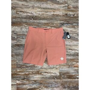 Mens Travis Mathew Tech Chino Shorts Size 34 New With Tags Pink Golf Stretch